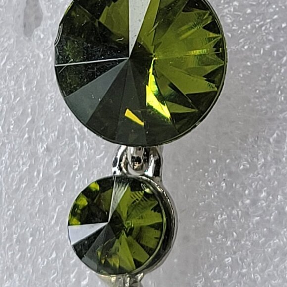 Green Chandelier Long Drop Earrings - Picture 3 of 11